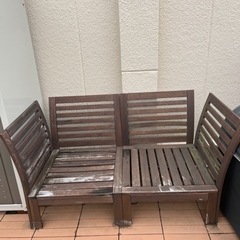 訳あり緊急値下げ‼︎ IKEA 屋外用　ガーデンソファ　クッションセット(2セット)の画像