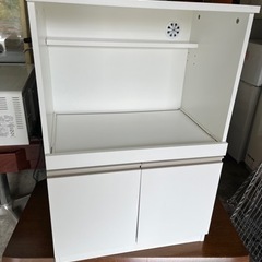決まりました！レンジ台 キッチン収納 スライド棚付き W600×...