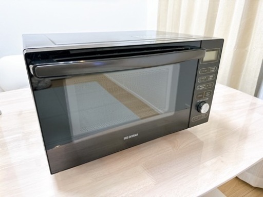 【お取引決まりました】アイリスオーヤマ オーブンレンジ 2019年製 18リットル 1〜2人暮らし用 黒 47x36x30cm