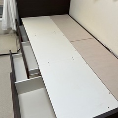 ニトリ　収納付き　シングルベッドの画像