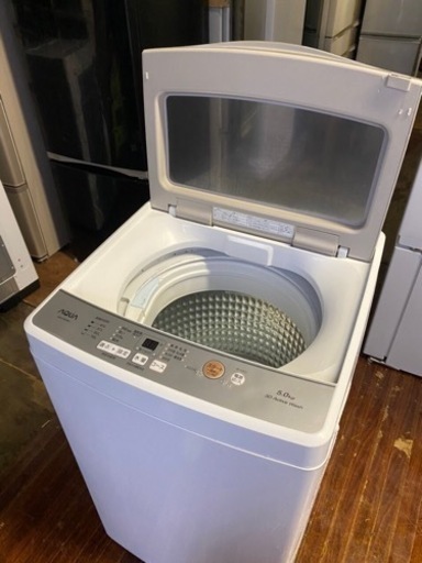 　保証付き　2022年　全自動洗濯機 ホワイト AQW-S5M-W [洗濯5.0kg /上開き]