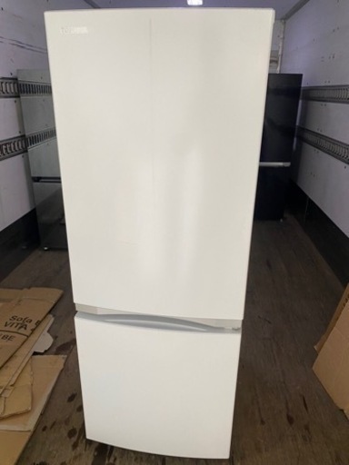 北九州市内配送無料　保証付き　2020年　東芝 TOSHIBA GR-R15BS（W） [冷蔵庫 （153L・右開き） 2ドア パール
