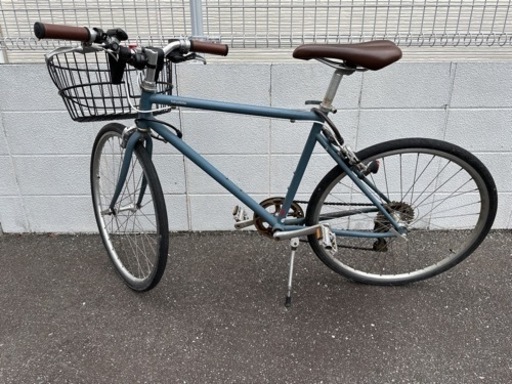 中古自転車３１８０ク　美品！！　クロスバイク　７００×２８C　３×７段ギヤ　ハンドルダイナモライト　ワイヤー錠　フレームサイズ４７０㎜　身長１５８㎝から　 a.n.design-works クロスバイク 700c 初心者 420mm 480mm 自転車 本体