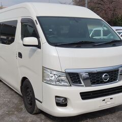 ワンオーナー!!NV350キャラバンDXディーゼルEXパックワイドハイルーフ/車検1年付/カロッツェリアナビ/Bカメラ/ベッドキット/シャワーポンプの画像