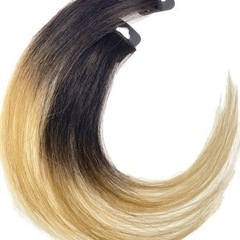 【新品】CL#1B/27 100%人毛　ストレート　クリップエクステ　グラデの画像