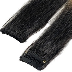 【新品】CL#1B/27 100%人毛　ストレート　クリップエクステ　グラデの画像