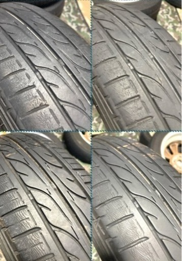 中古タイヤ155/65R14と中古ホールの4本セット