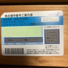 値下げしました。ANA株主優待券　(2024年5月31日搭乗分まで)