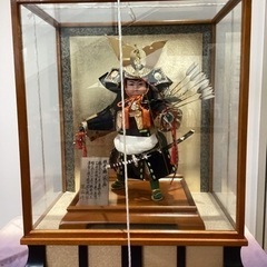 武者人形（ケース入り）【町田市再生家具】　240042