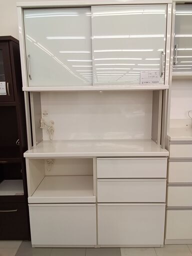 3/21白井産業 レンジ台 レトロア ホワイト キッチン家具