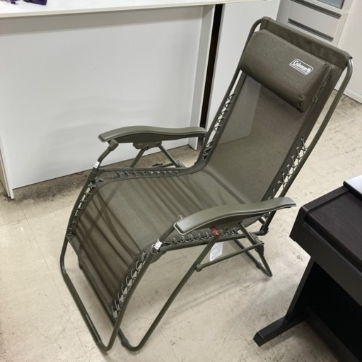 ロ2404-105 coleman インフィニティチェア カーキ キズ汚れ有り