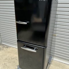 清掃済み✨eangle⭐️レトロ　冷蔵庫　2022年製　ANG-RE151-B1(K)