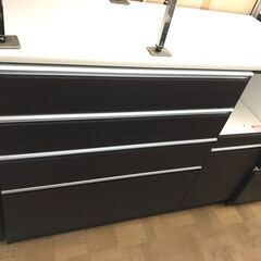 【FU793】★キッチンボード  ダークブラウン  キッチン家具 収納家具 クリーニング済 堺市 深井 【ジャングルジャングル深井店】