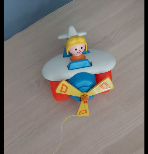 ビンテージ、コレクション Vintage Fisher Price Airplane Plane Pull Along Toy Toddler 1980