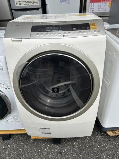 ★【シャープ】ドラム式洗濯機　2017年製洗濯10kg 乾燥6kg(ES-ZP1-NR)家電 生活家電 洗濯機【3ヶ月保証付き★送料に設置込み】自社配送時代引き可※現金、クレジット、スマホ決済対応※