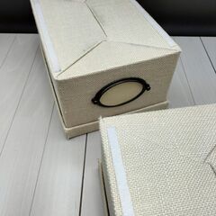 (O-2505IN16)◆イケア◆収納ボックス◆3点◆クリーム◆の画像