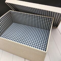 (O-2505IN16)◆イケア◆収納ボックス◆3点◆クリーム◆の画像