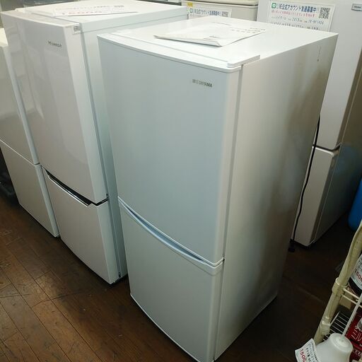 3か月間保証☆配達有り！19000円(税抜）アイリスオーヤマ 142L 2ドア冷蔵庫 2021年製 ホワイト