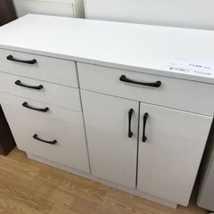 ★ジモティ割あり★  キッチンカウンター ホワイト H85×W110×D42 クリーニング済み KJ4805の画像