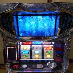 パチスロ実機 Sammy DISK UP ディスクアップ コイン不要機 オートベット機能付 家庭用100Vで遊べます 台キー 設定キーの画像