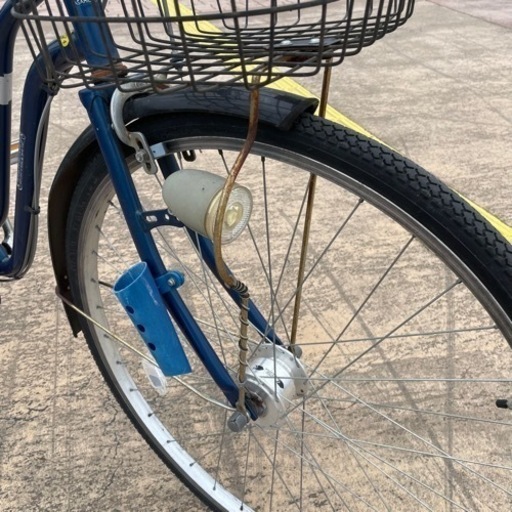 都内/千葉市引取】自転車27インチ 6段変速/カゴ/鍵/オートライト付