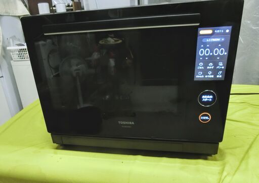 極美品★東芝 石窯ドーム スチームオーブンレンジ 30L 庫内フラット 最大1000W ER-WD7000(K) 2021年製