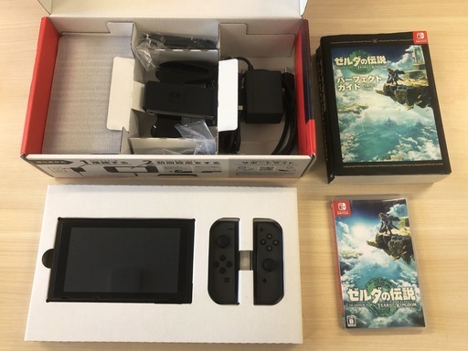 【交渉中】Nintendo Switch本体 ＋ ゼルダの伝説：ティアーズ・オブ・ザ・キングダムのソフト ＋ 攻略本（おまけ）