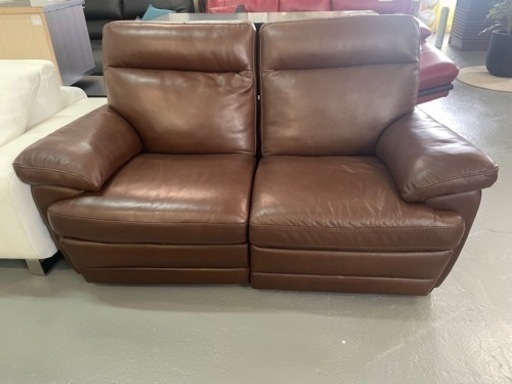 ニトリ本革ソファ　ブラウン