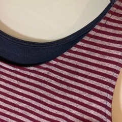 ワンピース　えんじ色　ボルドー　ワイレッド　グレー　フレア　チュニック　aラインの画像