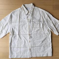 刺繍 コットン シャツ メンズ