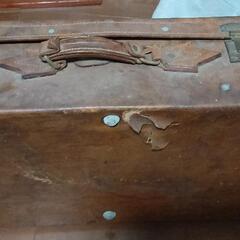 古い革のトランクケース　アンティーク　骨董品の画像