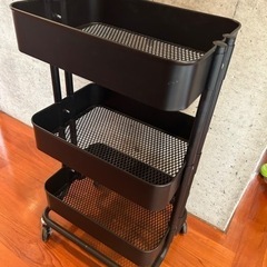 IKEA ３段ワゴン　ブラック