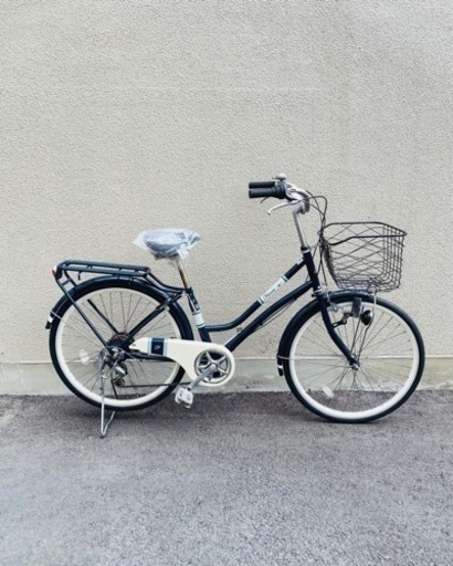 中古自転車完成しましたよ！24インチ6段変速付き タイヤやブレーキワイヤー類は新品に交換してる可愛い一台に仕上がりました！