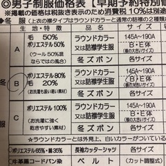 学生服/学ラン　中学生　制服の画像