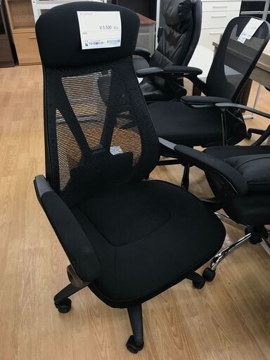★ジモティ割あり★  オフィスチェア ブラック  クリーニング済み KJ4822