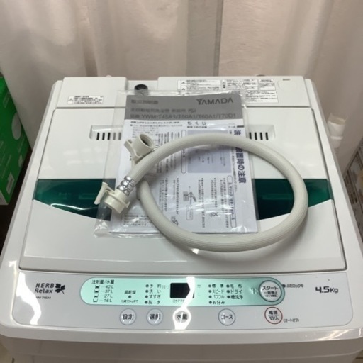 YAMADA  ヤマダ　洗濯機　YWM-T45A1 2019年製 4.5㎏