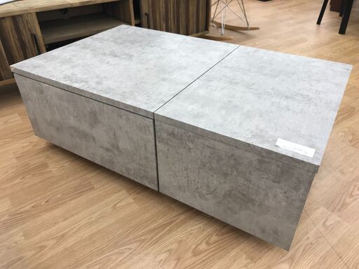 ★ジモティ割あり★  センターテーブル グレー H36×W101×D60 クリーニング済み KJ4823