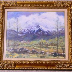 早春の八ヶ岳を描いた油絵を差し上げます