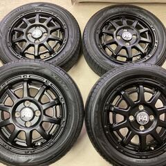 H4 MOTER X1 14インチ 4.5J+48 PCD100-4H◆TOYO トランパス LUK 155/65R14 溝たっぷり◆デリカミニ スペーシアギア ウェイク ekクロス