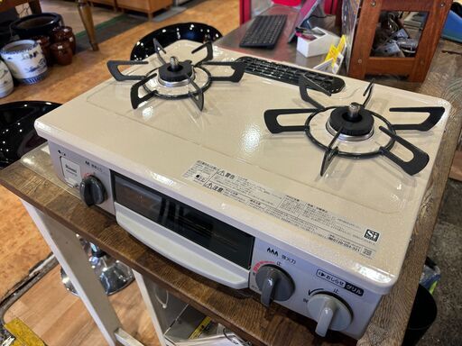 ✨安心の動作保証付✨リンナイ　2021年製　LPガス用/ガステーブル　KG34NPCBR【愛市IFC0504031-104】