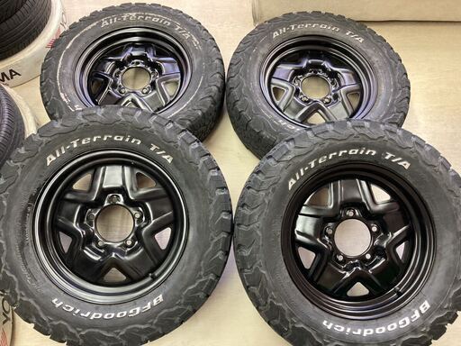 ⭐︎美品⭐︎ジムニー215/70R16タイヤホイール４本グッドリッチKO2 ジムニー純正スチール!!黒◇BF グッドリッチ オールテレーン KO2