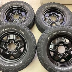 タイヤ未使用★三菱　純正　スチールホイール　16インチ　BFグッドリッチ　④ ジムニー純正スチール!!黒◇BF グッドリッチ オールテレーン KO2 215