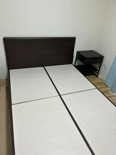 【ニトリ】ダブルベッドフレーム(メリッサ3) ダークブラウン