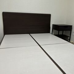 【ニトリ】ダブルベッドフレーム(メリッサ3) ダークブラウン の画像