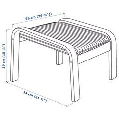 IKEA POÄNG ポエング　パーソナルチェア＆オットマン　椅子　足置きの画像