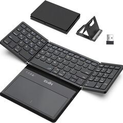EWiN 折り畳みキーボード タッチパッド 英語配列 Bluetooth USBレシーバーの画像