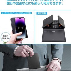 EWiN 折り畳みキーボード タッチパッド 英語配列 Bluetooth USBレシーバーの画像