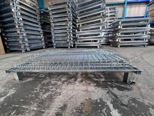 100台セット業内最安新品メッシュパレット網カゴ現地取引、全国安価配達可能