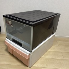 収納ケース２つ　大きめ　衣類収納など　の画像