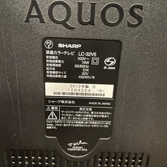 SHARP 32インチ液晶テレビの画像